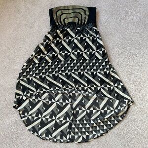 Material girl, size L, tube top dress, high in front, low in back, textured